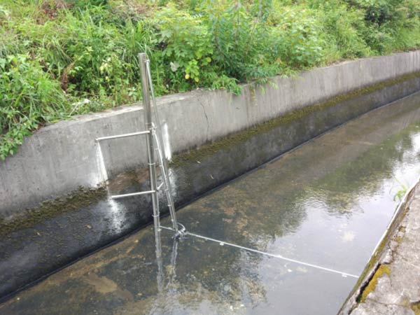 宇征FITF农田灌溉超声波多普勒流量计在韶关市红卫渠的应用
